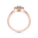 Pierścionek z różowego złota z diamentami